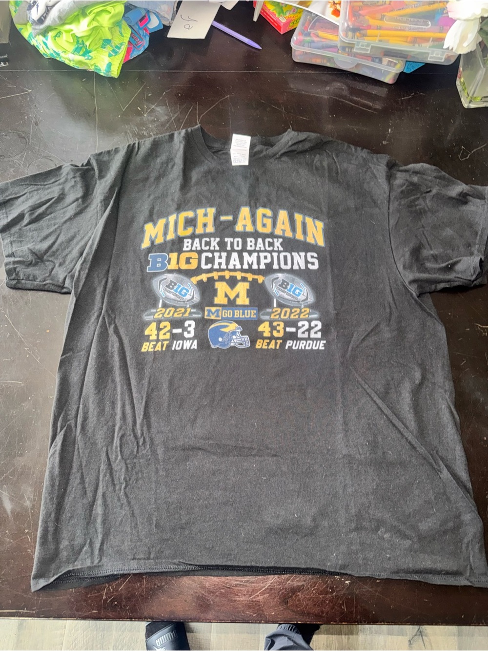 Delta Black Michigan 'Mich-Again' Big Champions Graphic Tee